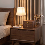 Warm Walnut Wood 3-Tier Jewelry Organizer