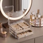 Clear Acrylic 3-Tier Jewelry Organizer